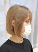 ヘイリーボブパツっとボブ切りっぱなしボブ