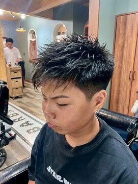 スタンドバーバー 柏(STAND BARBER) サーフカール/スパイキーショート/ブルーブラック/柏<理容室>