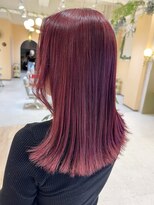 ピクチャー(PICTURE)&nbsp;ワインレッド/ブリーチ/ダブルカラー/ピンクベージュ/ボブ