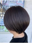 脱白髪染め白髪ぼかしシークレットハイライト×ショートヘアー