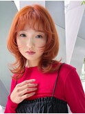 オリーブミルクティーカラーベージュボブブリーチレイヤー豊中