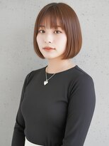 ビビディバビディブー 枚方ビオルネ店(Bibbidi.bobbidi.boo) ツヤ感ブラウンのシンプルナチュラルボブ