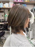 ブリーチオンカラーで透明感♪ミディアムボブヘア