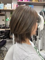 アールグランデ 静岡店(R GRANDE)&nbsp;ブリーチオンカラーで透明感♪ミディアムボブヘア