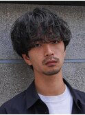 センターパートニュアンスパーマシャドウパーマフェザーパーマ　