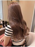 透明感ミルクティーブラウン