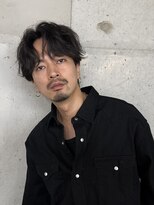 ガーデンタチカワネクスト(garden tachikawa next) 30代大人男子の色気ヘア。センターパートシャドウパーマ