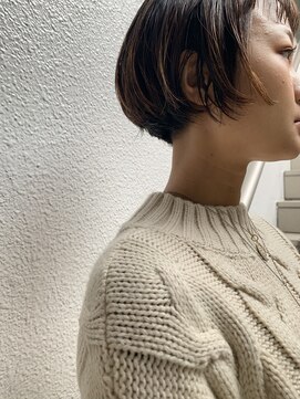 ビビト(bibito) bibito オン眉前髪　Aラインフレンチボブハイライト