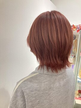 ネオヘアー 曳舟店(NEO Hair) ウルフ×レッド【クゴウ】似合わせカット/デザインカラー