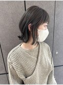 グレージュカラーボブウルフくびれレイヤー