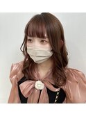 イヤリングカラー前髪インナーベビーピンク