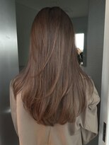 サイン 渋谷(SIGN)&nbsp;美髪エアリーロングピンクブラウン切りっぱなしボブ