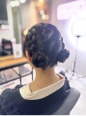ツインお団子ヘア