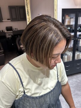 アンユヘアー 与野駅前店(unu.hair) 30代40代50代与野/イメチェン大人女性/白髪ぼかしハイライト
