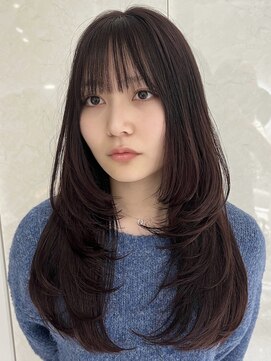 シー 萩原店(sea) ハイライトカラーミルクティーベージュレイヤーカット