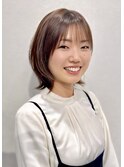 カジュアル外ハネロブレイヤーゴールドブラウン20代30代40代