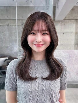 フィヴェント(Fivent) メルティカラー似合わせカットフェミニンロング韓国レイヤー