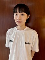 カシ 中目黒(CASI)&nbsp;ミニボブ/黒髪/暗髪/ぱっつんカット/前髪カット