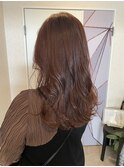 レイヤーカール×ウェーブロング【チェリーブラウン】