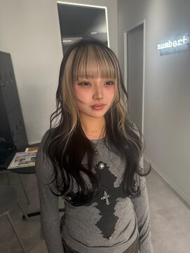 ナンバー 竪町(number+) 20代30代大人かわいいホワイトベージュインナーカラー