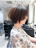 大人ガーリー/白髪前髪/ショートボブ/20代30代40代50代/柏柏