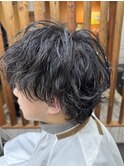 波巻きパーマ