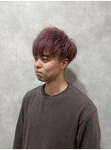 マッシュ×ピンクベージュ