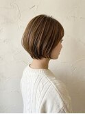 室蘭ショートヘアショートカット韓国白髪ぼかし白髪染めボブ