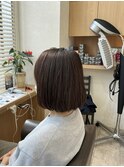 ボブスタイル カラーはブラウン