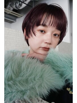 ディッセンバー 渋谷(December) ラベンダーピンクピンクラベンダーワイドバングマッシュショート