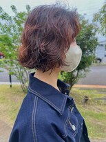 トップヘアーヒルズ 安城(TOP HAIR HILLS)&nbsp;ボブパーマ髪型20代30代40代前髪あり前髪無し面長丸顔