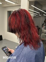 アンドメゾンオム(&Maison. homme) デザインカラー/ニュアンスパーマ/毛流れパーマ/波巻きパーマ