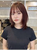 酸性ストレート/前髪カット/リタッチ/カット/ブリーチ