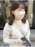【中澤彩乃】イヤリングカラーインナーカラーロブヘアミディアム