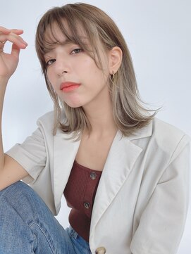 ルービック 奈良(Rubik's) セクションカラー/イヤリングカラー/外ハネボブ