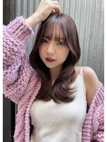 ウーフ(U-fu)&nbsp;ベリーピンク/ラベンダーカラー/韓国風ヘア