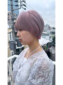 ピンクラベンダーマッシュショート