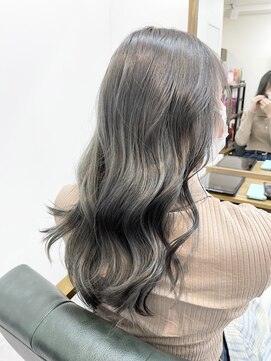 ロア(lore) 【lore銀座】ダブルカラー×シルバーグレージュ