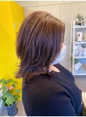 レイヤー　ベージュブラウン