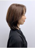 ミディアムヘア　レイヤーカット　広尾　恵比寿　30代　40代