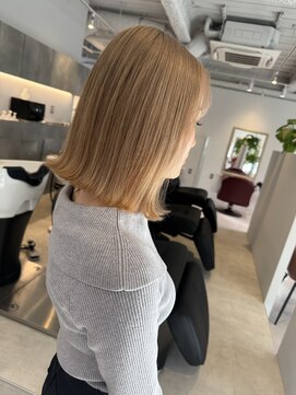 マルフェ 天王寺(marfe) ミルクティーベージュハイトーンケアブリーチ透明感カラー