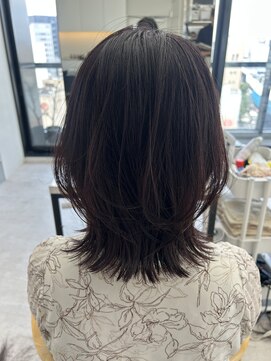 ビューナゴヤ 名駅(VIEW NAGOYA) くびれヘア/外ハネレイヤー/ラベンダーカラー/サイドバング