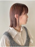 20代30代40代ストレートボブリップラインラベンダーベージュ