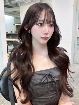 アイティーバイアルバム 下北沢店(IT by ALBUM) ロング前髪カット韓国ヘア暗めカラー_F30884