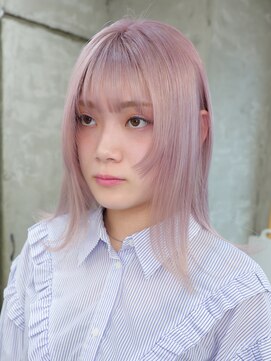 プネル(punel) 胡蝶 裾ウルフレイヤーウルフカットケアブリーチ佐藤