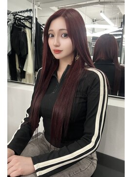 ランズ(LANDS) ボルドー×バージンレミーエクステ【韓国ヘア 大阪 梅田】