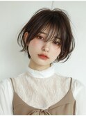 大人可愛い20代30代40代丸み小顔ショートボブマッシュ