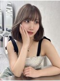 ダークブルー/小顔/ワンホンレイヤー/似合わせカット/顔周り