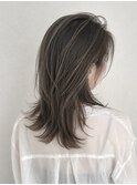 白髪ボカシハイライト　名東区美容室　レイヤー