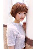 大人かわいいナチュラル小顔ショートボブ